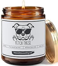 Best Dog Mom Lavender Vanilla Scented Candle, 100% Soy Wax, Long Lasting, 9oz - Dog Mom Gifts for Women - New Puppy Funny Present Idea for Pet Owner