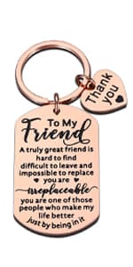Gift for Best Friend Women Men Friendship Gift for Him Her Christmas Birthday Graduation Gifts for Friends Sentimental To My Friend Keychain Thank You Gifts Bestie