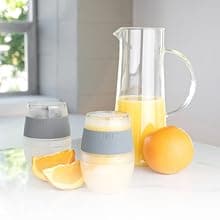 Host Wine Freeze Cup Set of 2 - Plastic Double Wall Insulated Wine Cooling Freezable Drink Vacuum Cup with Freezing Gel, Wine Glasses for Red and White Wine, 8.5 oz Coral