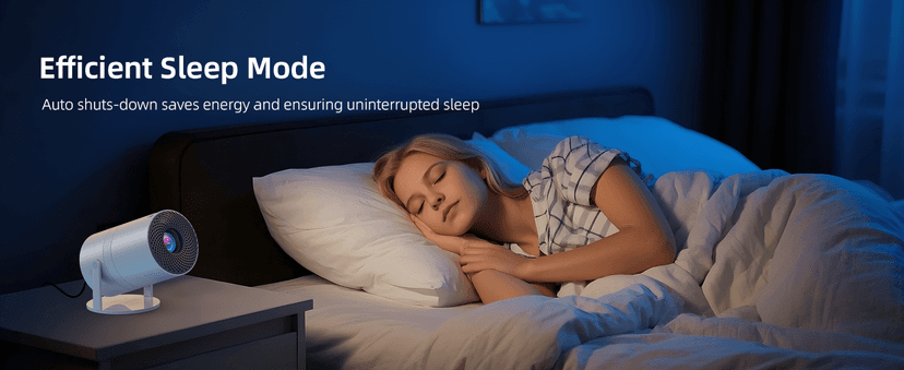 Mini Projector with WiFi and Bluetooth, Portable Movie Projector with 180° Rotatable, 1080P HD Supported, Auto Vertical Keystone, Compatible with Smartphone, TV Stick, Laptop, HDMI, USB