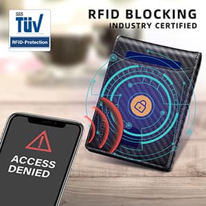 RUNBOX Money Clip Slim Wallets for Men RFID Blocking 11 Card Holder Minimalist Small Leather Bifold Men's Front Pocket Wallet Gift Box