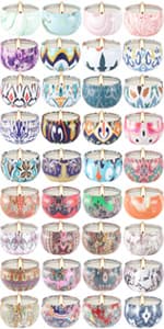Scented Candles Gifts Set 16 Pack Soy Wax Travel Tin Jar Candles for Home 2.5 OZ for Mom for Christmas, Birthday, Thanksgiving, Mother's Day