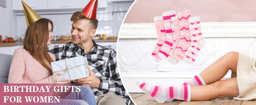 Valentines Day Gifts for Her Fuzzy Socks Gifts for Women Mom Wife Girlfriend Galentines Day Christmas Birthday