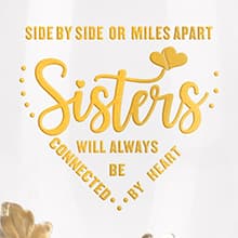 OEAGO Sisters Gifts from Sister for Women Elegant Tea Cup Unique Christmas Birthday Gifts for Sister, Little,Big,in Law