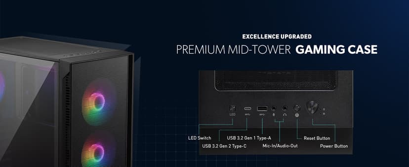 MSI Codex Z2 Gaming Desktop: AMD R7-8700F, GeForce RTX 5070, 32GB DDR5, 2TB m.2 NVMe SSD, USB Type-C, VR-Ready, Windows 11 Home : A8NVP-436US