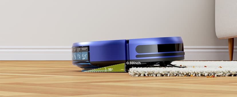 Robot Vacuum and Mop Combo, 2-in-1 Mopping Robot Vacuum Cleaner with 2300Pa Suction, 2.87'' Slim Design, Wi-Fi/App/Voice Control, 3D Obstacle Avoidance&Self-Charging for Hard Floors, Carpets, Pet Hair