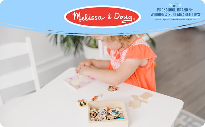 Melissa & Doug Disney Minnie Mouse Dress-Up Puzzle, 18 Pieces Mix and Match Outfits, Sorting & Matching Toy with Storage Case, Educational Puzzle for Toddlers Ages 3+