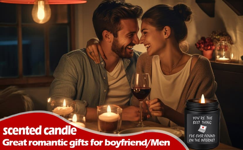 UDIKEFO Funny Gifts for Men, Gifts for Him, Christmas Gifts for Boyfriend Men, Anniversary Romantic Gifts for Him Boyfriend Husband,Candles Gifts for Men, Long Burning & Highly Scented