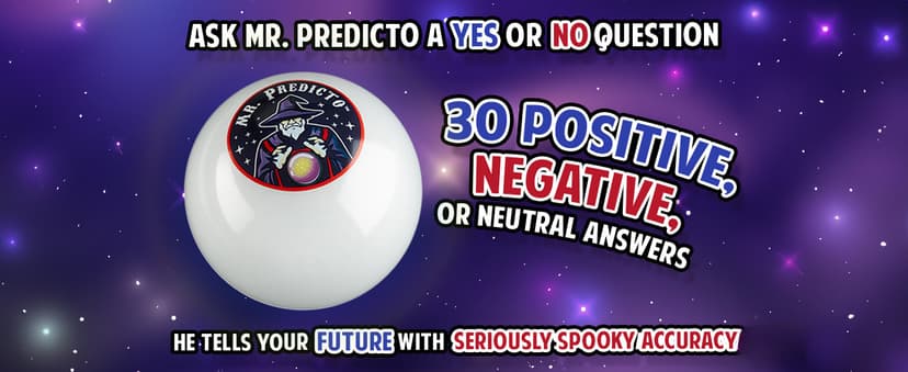 Mr. Predicto Fortune Telling Ball - Ask a Question & He Speaks The Answer - Fun White Elephant Gifts or Stocking Stuffers for Teens & Kids - This Magic Crystal Ball Makes Funny Gifts For Christmas