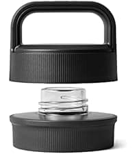 YETI Rambler 18 oz Bottle, Vacuum Insulated, Stainless Steel with Straw Cap, Black Forest Green