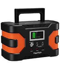 200W Portable Power Station, FlashFish 40800mAh Solar Generator With 110V AC Outlet/2 DC Ports/3 USB Ports, Backup Battery Pack Power Supply for CPAP Outdoor Advanture Load Trip Camping Emergency.