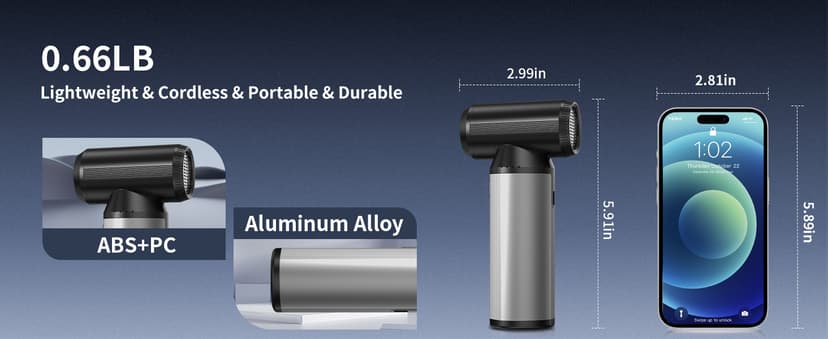 Compressed Air Duster, 2-in-1 Duster Blower & Vacuum with 320000RPM Super Power, Electric Air Duster Rechargeable, 3-Gear Adjustable Air Blower for Keyboard, Computer, Car, Home, and Outdoor Cleaning