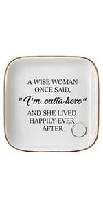 Scwhousi Ring Dish Jewelry Tray for Friend Mom Sister Maid of Honor,Birthday Mother's Day Christmas Gifts