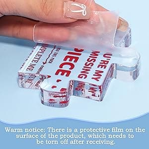 Gifts for Her Him - Wedding Gifts for Couples, Gifts for Wife Husband, I Love You Gifts for Women Men, Romantic Valentine's Day Gifts, You are My Missing Piece Acrylic Puzzle Plaque