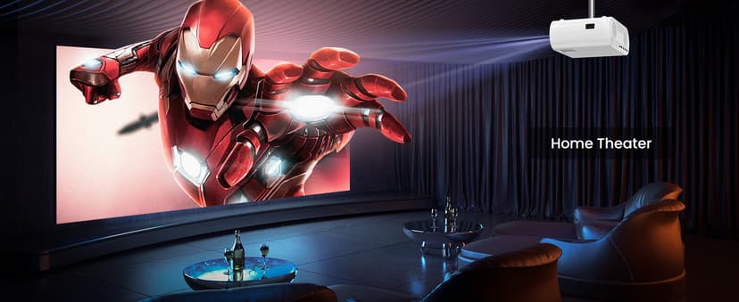 Projector, Native 1080P Full HD Bluetooth Projector with Speaker, Outdoor Portable Movie Mini Projector Compatible with Laptop, Smartphone, TV Stick, Xbox, PS5