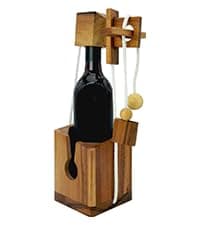 BSIRI Wooden Tic Tac Toe Game - Brain Teaser Puzzles for Adults and Unique Gifts for Kids, Coffee Table Decor Living Room Decor Modern Wood Decor, Classic Board Games for Family (5.5 Inch)