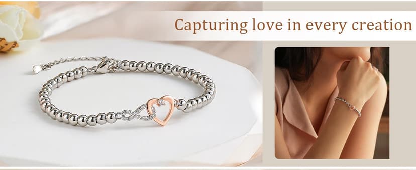 Shonyin Infinity Love Bracelet for Women Girls, Sister-in-law Bonus Daughter Girlfriend Daughter-in-law Great Grandma Bonus Mom