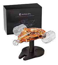 Kollea Birthday Gifts for Men Dad, Whiskey Decanter Sets - Gun Decanter, Detachable Magazine & 2 Bullet Shot Glasses, Liquor Dispenser for Bar, Anniversary Military Present for Brother, Christmas