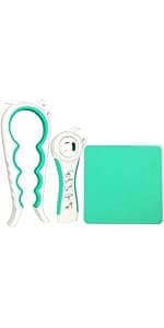 Otstar Jar Opener Bottle Opener and Can Opener for Weak hands, Seniors with Arthritis and Anyone with Low Strength, Mutil Jar Opener Get Lids Off Easily (Blue and Grey)