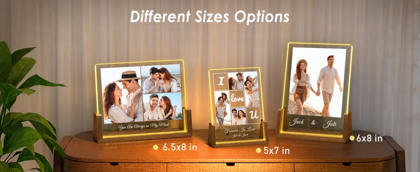 Custom Spotify Plaque-Personalized Picture Frames with Night Light,Music Plaque Frame,Personalized Anniversary Birthday Gifts for Women Men Girlfriend Boyfriend Couples