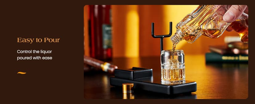 Birthday Gifts for Men Dad, Kollea Gun Whiskey Decanter Sets for Men, Shot Glass, Funny Gift Idea for Him Brother, Liquor Dispenser for Bar, Alcohol, Anniversary, Christmas, Military Present, Cave