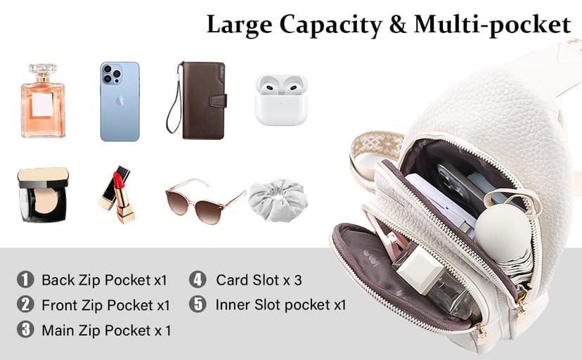 Christmas Gifts for Mom Wife Crossbody Bags Gifts for Women Birthday Gifts for Her Small Crossbody Sling Bag Fanny Pack Chest Travel Anti Theft Purse Unique Secret Santa Mothers Day Gift Ideas