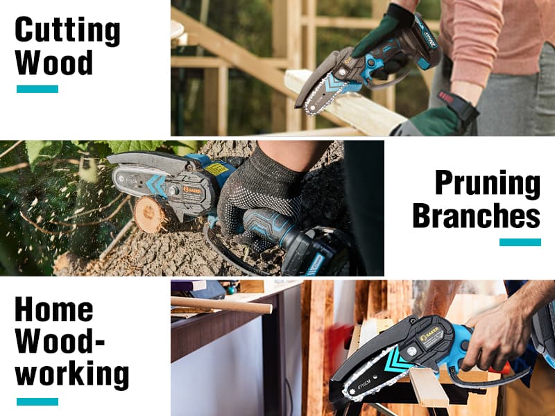 Saker Mini Chainsaw,Portable Electric Chainsaws Cordless,Handheld Chain Saw Pruning Shears Chain Saws for Tree Branches,Courtyard,Household and Garden,Christmas Gifts for Men Dad Husband Women