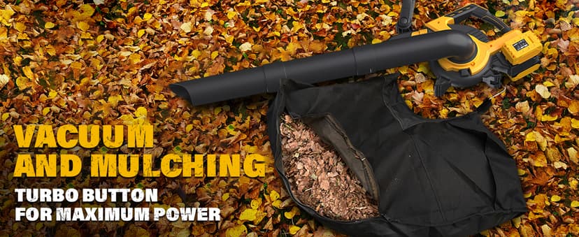 Cordless Leaf Blower & Vacuum, 3-in-1 Leaf Vacuum Mulcher with Bag, 40V 360CFM 5-Speeds Brushless Battery Operated Leaf Blower for Lawn Care with 2 x 4.0Ah Battery & Charger Included
