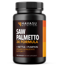 HAVASU NUTRITION Saw Palmetto Supplement with Stinging Nettle and Pumpkin Seed Extract - Advanced 3X Formula - DHT Blocker Urinary Health and Prostate Support for Mens Health - Vegan, Non-GMO Capsules - 2 Month Supply