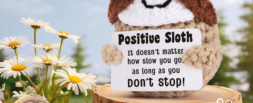 MBL Dad Gifts for Birthday Fathers Day - Dad I Love You Slow Much, Funny Cool Handmade Knitted Crochet Sloth Present for Father Papa Easter Father's Day Christmas from Daughter Son