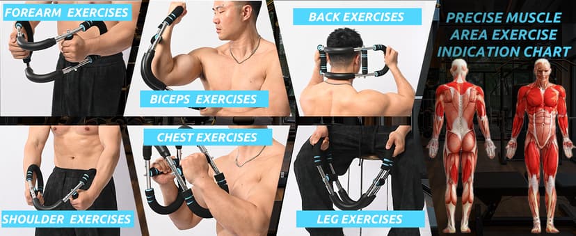 Twister Arm Trainer Arm Shoulder Chest Workout Equipment 45-90lb Adjustable Strength Trainer Chest Trainer for Men Portable Detachable Home Fitness Equipment