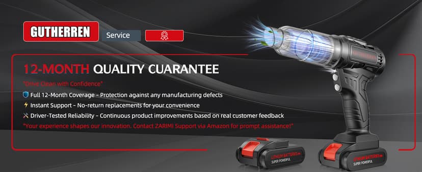 Car Vacuum Portable Cordless, 40,000Pa High Power Dust Buster, Rechargeable Battery Powered Vacuum Cleaners for Office,Home, Car, Pet Hair, Keyboard,Black