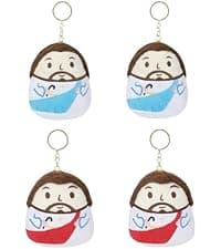 Jesus Stuffed Animal Religious Gifts - My Friend Jesus Plush Doll First Communion Stuffed Animal Bible Pillow Book Perfect for Kids' Gift Toy Pillows Blue 11 Inch