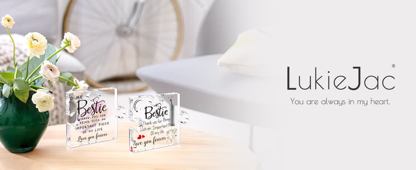 Bestie Gifts for Women Friendship - 0.6" Thickness Acrylic Puzzle & Gift Box,Gifts for Friends Female,Friend Keepsake for Women Birthday,Bff Soul Sister Work Bestie Gift for Thankgiving Present