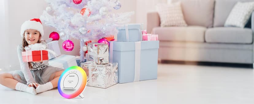 Bluetooth Speaker with Lights, Wireless Charging Speaker, Best Birthday Gift Ideas Teenage,Applicable for Bedroom/Teen Girl Gifts/Please use The Original Adapter(5W Wireless Charging)