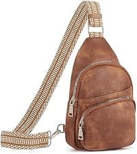 CLUCI Crossbody Bags for Women Men,Leather Sling Bag Cross Body Backpack for Woman Gifts for Women Birthday Unique