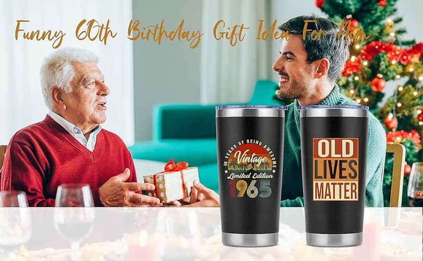 Funny 60th Birthday Gifts for Men - 20 Oz Tumbler