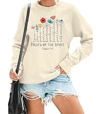 KIDDAD Women's Auntie Sweatshirt Cool Aunt Godmother Legend Crewneck Pullover Top Long Sleeve Graphic Aunts Shirt