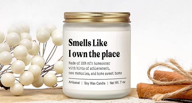 Niyewsor House Warming Gifts, New House/Home Candle, Best Housewarming Gift 2026, Closing Gifts for Home Buyers, New Homeowner, First Apartment Essentials, Handmade, 7oz