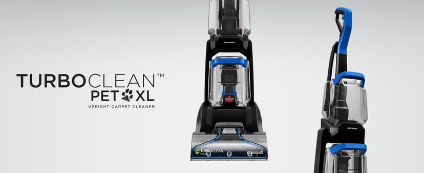 BISSELL TurboClean Pet XL Upright Carpet Cleaner, Upholstery Tough Stain Tool & Formula included, 3746
