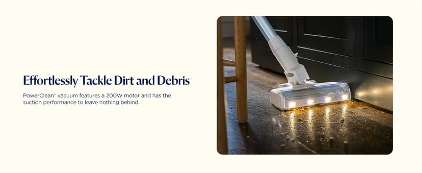 Bissell PowerClean 200W Self-Standing Cordless Vacuum w/Tangle Free Brush Roll, Removeable Battery, Wall Mount, Upholstery Tool & Bright Headlights, 4173