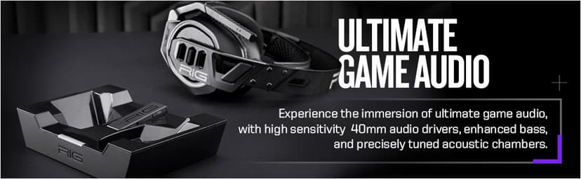 RIG 900 MAX HX Universal Dual Wireless Gaming Headset 2.4GHz/Bluetooth for Xbox, PlayStation, Nintendo Switch, PC, Android, iPhone - Charging Base - 60 Hours Battery - Dolby Atmos 3D Audio