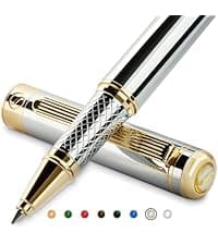 Waterman Expert Ballpoint Pen, Gloss Black with Chrome Trim, Medium Tip, Blue Ink, Luxury Pen in Gift Box - Supreme Writing Comfort, Signature Style, Polished, Professional