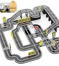 Magnetic Tiles - Road Set, Magnetic Building Blocks, Preschool Montessori Toys Gift for 3+ Year Old Boys and Girls, Sensory Christmas Toys for Kids Aged 3-5 and 4-8, Ideas for Toddler with Autism