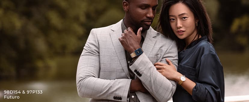 Bulova Men's 3-Hand Quartz Watch with Diamond Dial and Edge to Edge Crystal