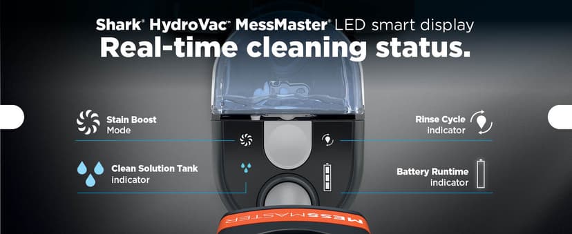 Shark | Wet Dry Vacuum Cleaner | Vacuum and Mop Combo | HydroVac MessMaster | 3-in-1 Self-Cleaning + Powerful Suction | 2 Brushrolls & 2 Solutions Included | Hardwood Floor & Area Rug Cleaner | AW261