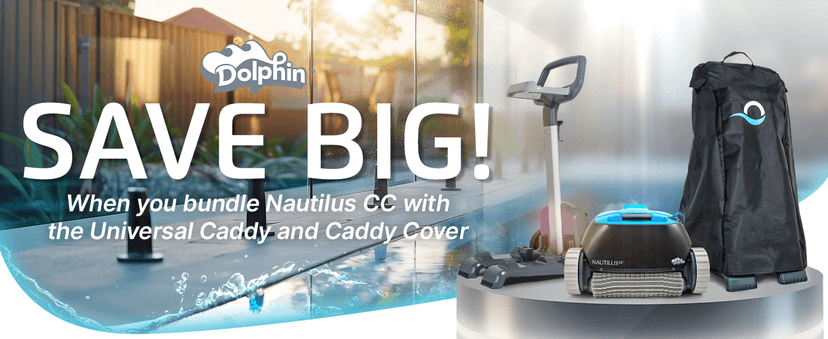 Dolphin Nautilus CC Automatic Robotic Pool Vacuum Cleaner, Wall Climbing Scrubber Brush, Top Load Filter Access, Ideal for Above/In-Ground Pools up to 33 FT in Length