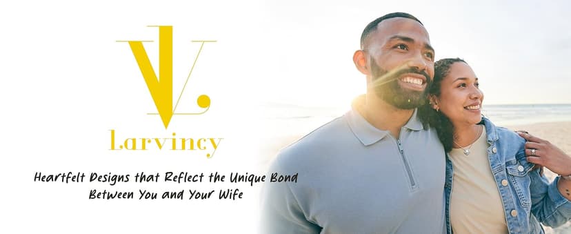 Larvincy To My Wife Necklace from Husband With Heartfelt Message & Elegant Box - Soulmate Necklace for Women, Romantic Jewelry Gift for Her On Birthday, Anniversary