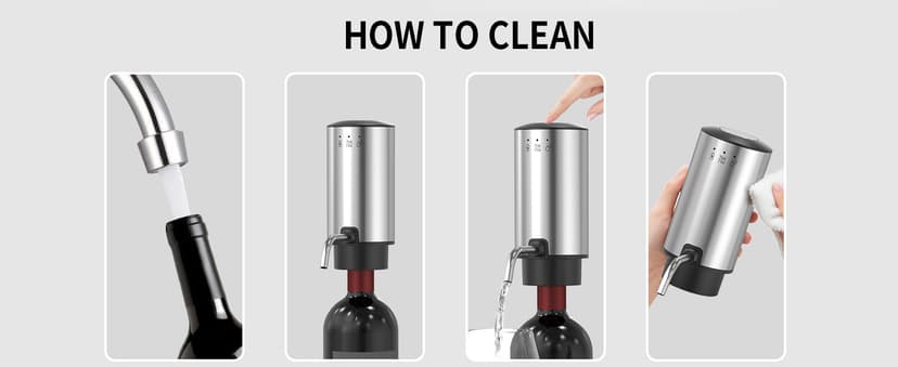 CIRCLE JOY Rechargeable Electric Wine Opener Set 8-in-1 Stainless Steel Automatic Wine Bottle Opener Gift Set w/Electric Wine Aerator Pourer, Foil Cutter, Wine Drip Ring, Vacuum Pump & 2 Wine Stoppers