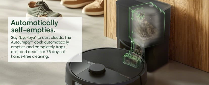 iRobot Roomba Max 705 Vac Robot Vacuum + AutoEmpty Dock - Extreme Power-Lifting Suction, Anti-Tangle Dual Rubber Brushes, Self-Empties, Recognizes and Avoids Obstacles, LiDAR Navigation